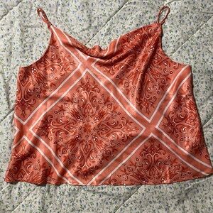 Forever 21 Orange Patterned Camisole